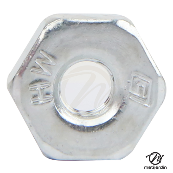 Ecrou fixation guide carter pour tronçonneuse Stihl. 8 mm. Clé 19 mm