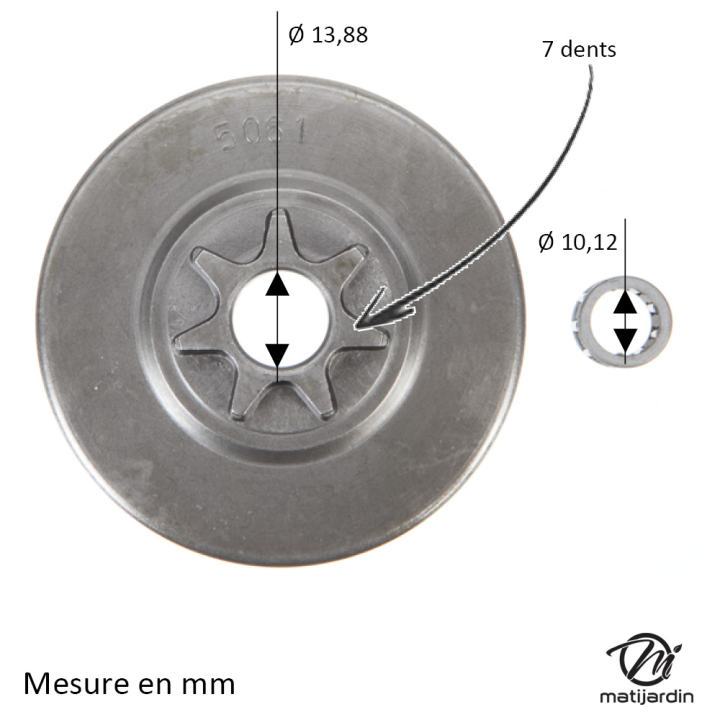 Pignon Kerwood pour Echo 0,325" 7 dents
