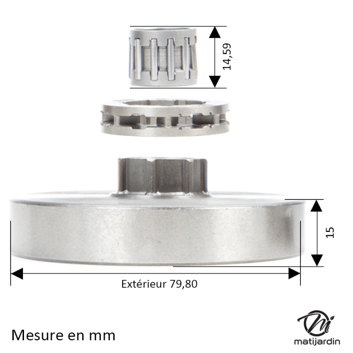 Pignon Kerwood pour Dolmar à bague 3/8" 7 dents