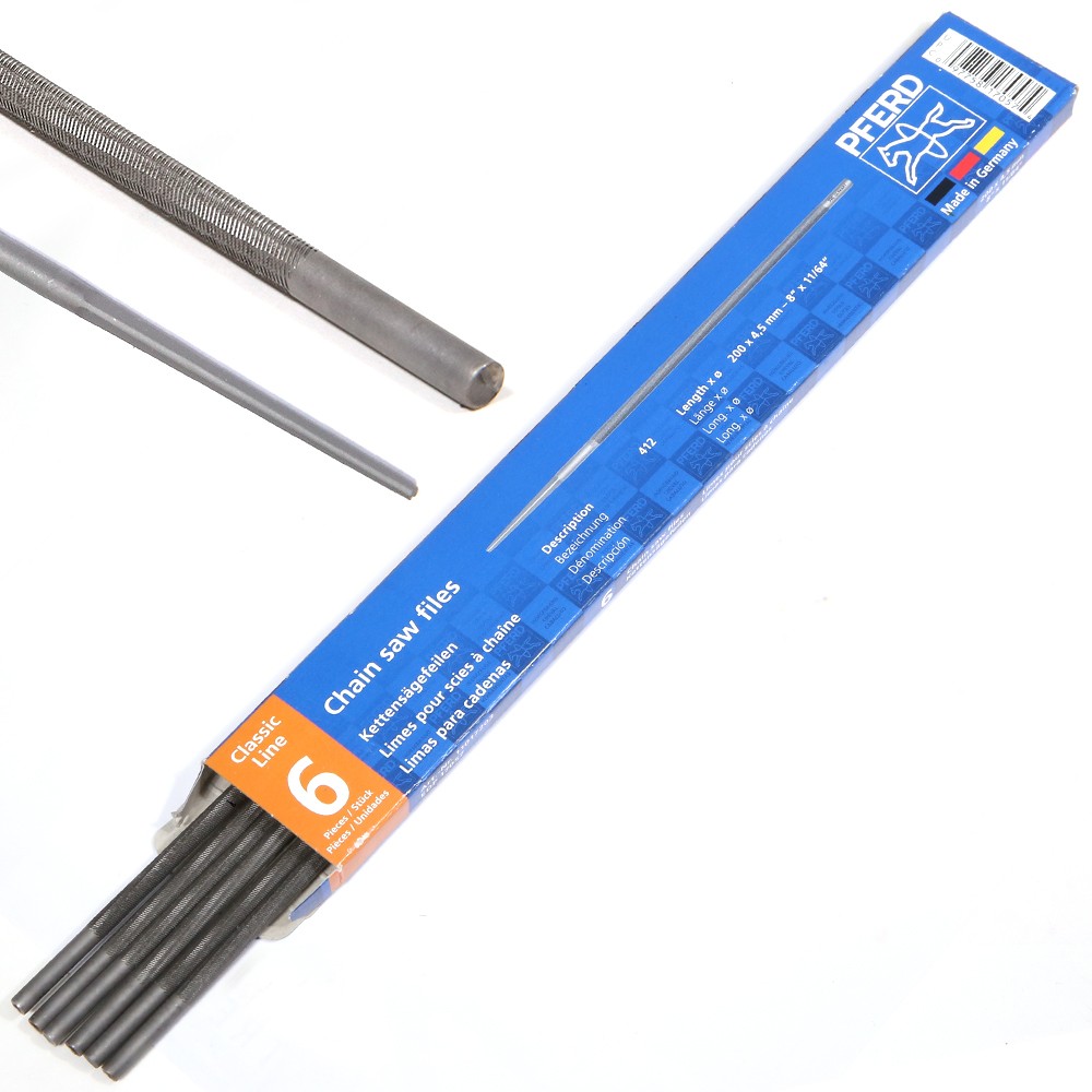 Lime Ronde Pour Tronçonneuse - Diamètre 4,8 Mm Pour Affûter Les Chaînes 325 Et 3/8, Acier Durable