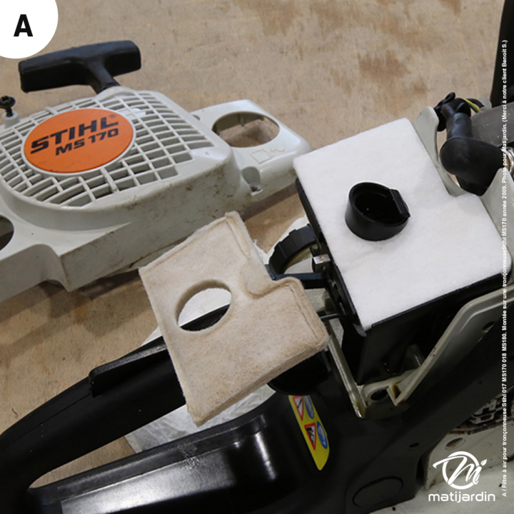 Filtre à air adaptable pour tronçonneuse Stihl 017 MS170 018 MS180