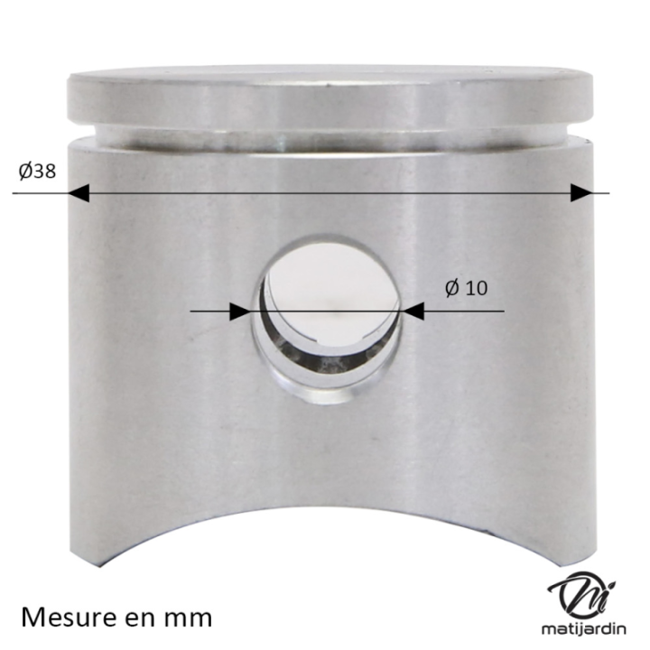 Cylindre piston adaptable pour tronçonneuse Husqvarna 136, 137. Diamètre 38 mm
