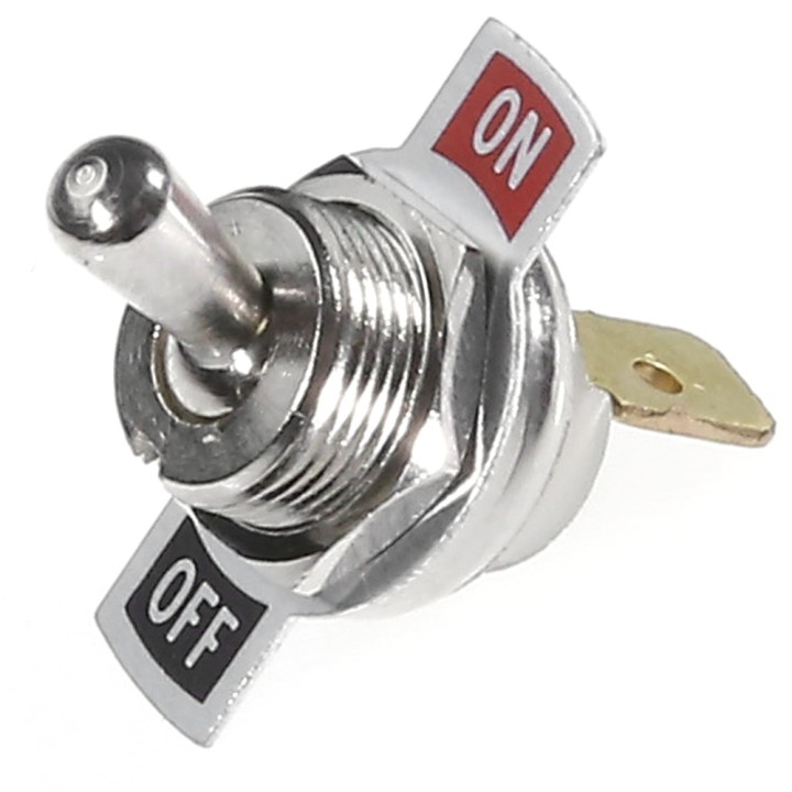 Interrupteur marche-arrêt pour débroussailleuse, tronçonneuse. Une cosse