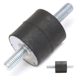 Silent bloc, plot antivibratoire universel 30 x 30 mm. Mâle M8 / Mâle M8