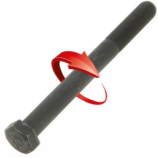 Vis de lame. Ø 9,5 mm. Longueur 120 mm. Pas à droite.