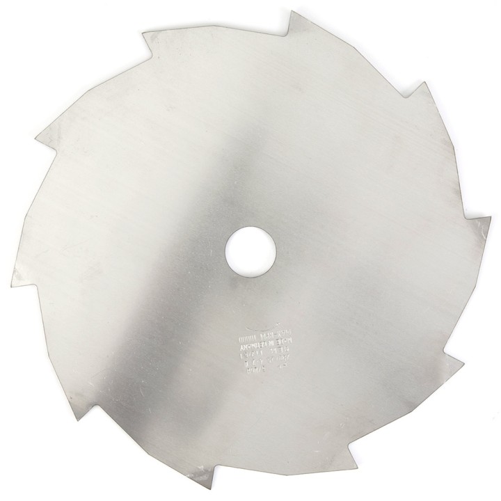 Lame disque 10 dents débroussailleuse. Ø 250 mm. Alésage 25,4 mm. Epaisseur 2 mm