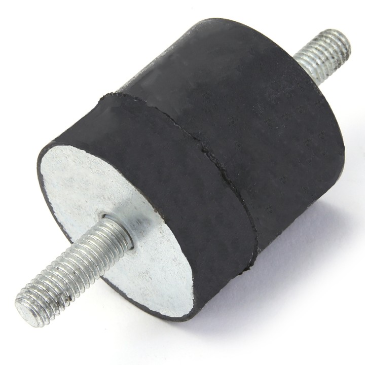 Silent bloc, plot antivibratoire universel 40 x 40 mm. Mâle M8 / Mâle M8