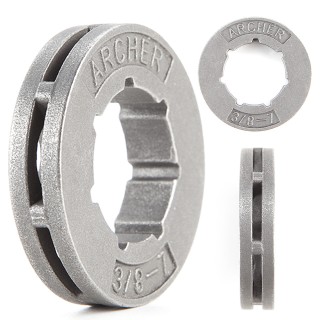 Bague petite pour pignon tronçonneuse 3/8". 7 dents.