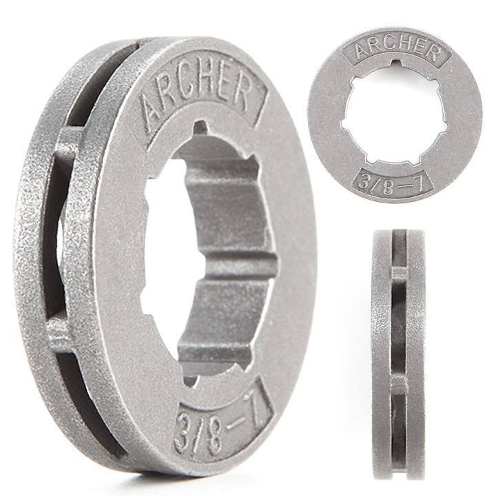 Bague petite pour pignon tronçonneuse 3/8". 7 dents.