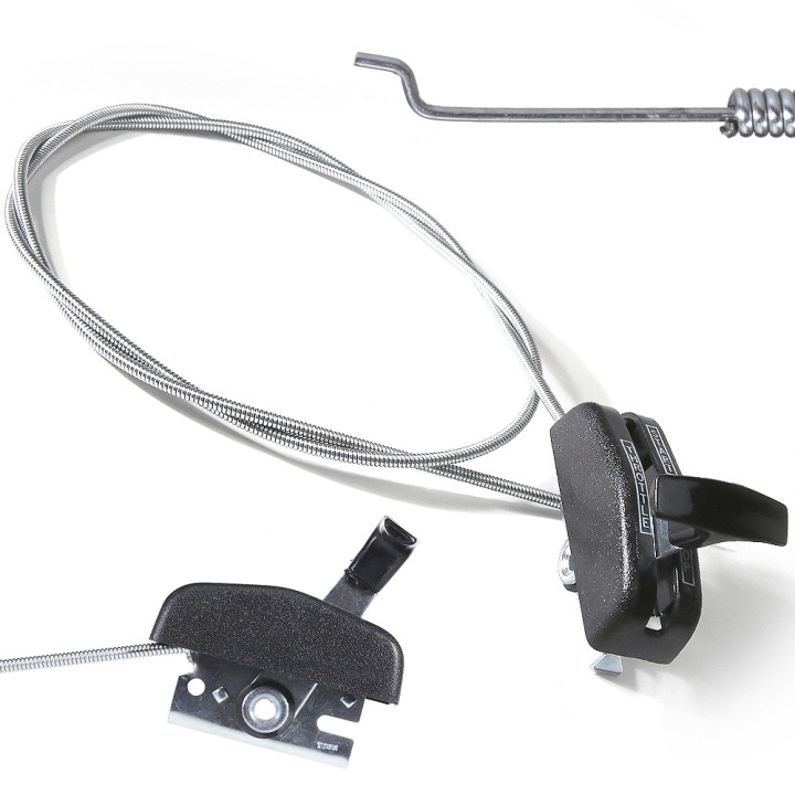 Manette, commande de gaz universelle avec couvercle plastique. Longueur 1,25 m