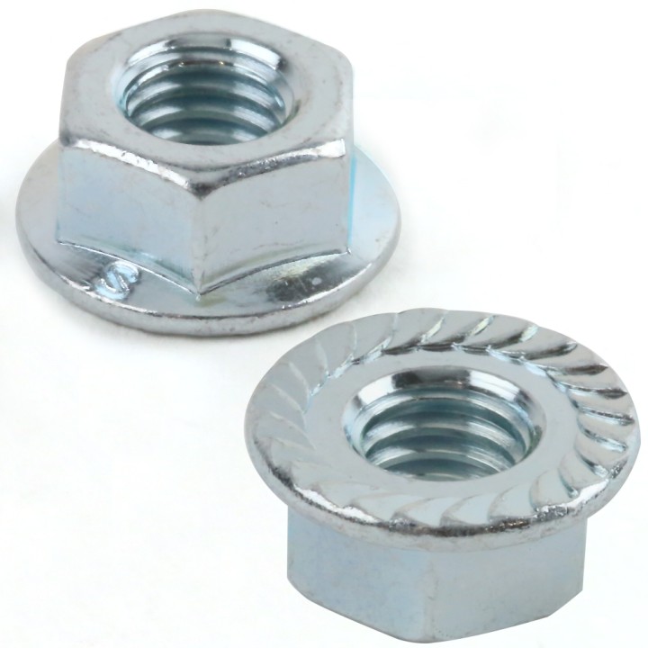 Ecrou lisse avec embase pour guide tronçonneuse. Ø 8 mm