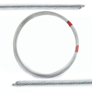 Câble souple, corde à piano. Diamètre 1,5 mm. Rouleau 25 m