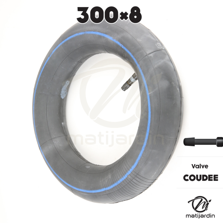 Chambre à air spéciale motoculture. 300 x 8. Valve droite
