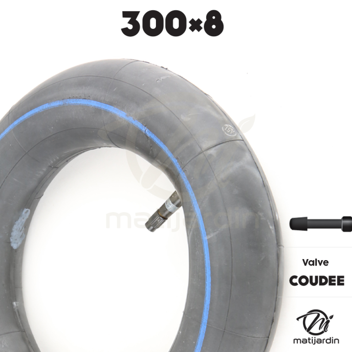 Chambre à air spéciale motoculture. 300 x 8. Valve droite