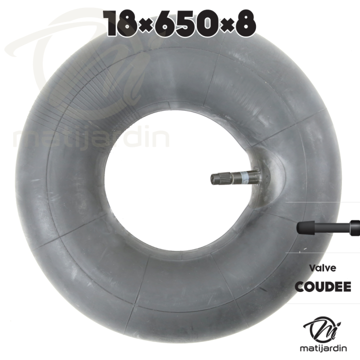 Chambre à air spéciale motoculture. 18 x 650 x 8. Valve droite