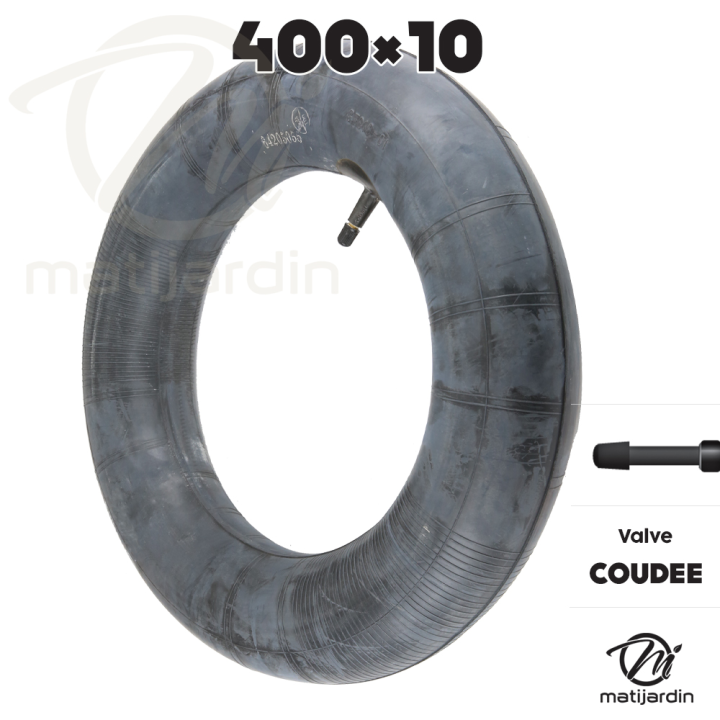 Chambre à air spéciale motoculture. 400 x 10. Valve droite