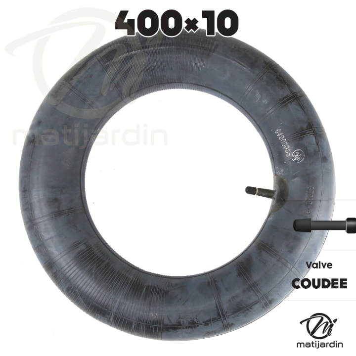 Chambre à air spéciale motoculture. 400 x 10. Valve droite