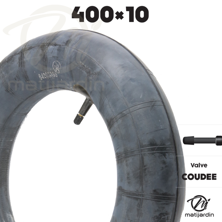 Chambre à air spéciale motoculture. 400 x 10. Valve droite