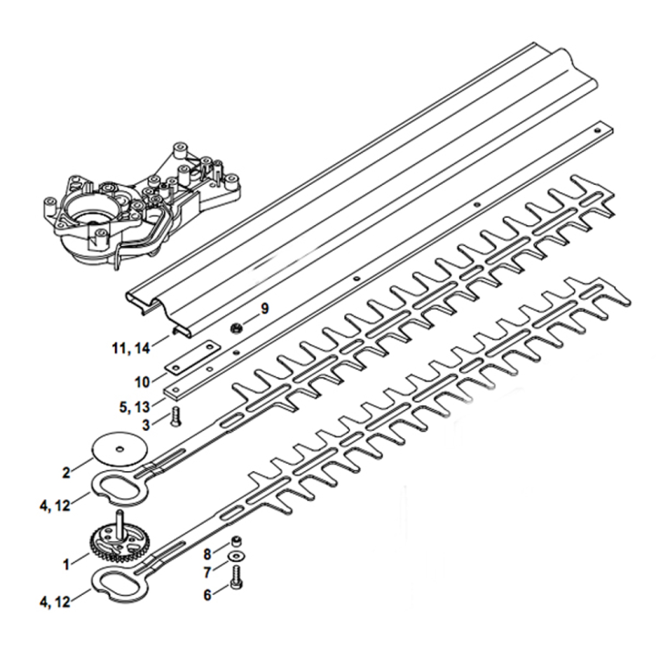 Lame de taille haie pour Stihl HS45 longueur de coupe 450mm