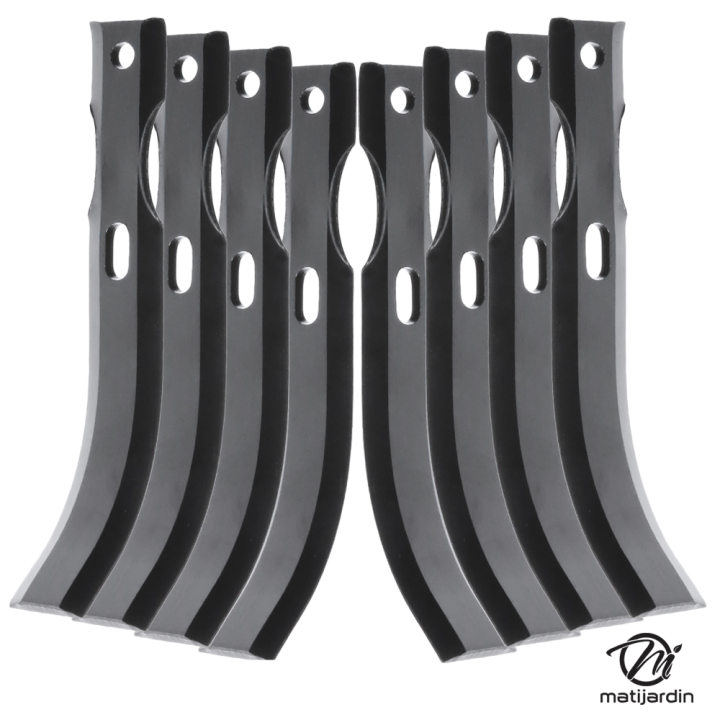 Outils, couteaux de fraises universels réversibles. Type bineur. Longueur : 190 mm