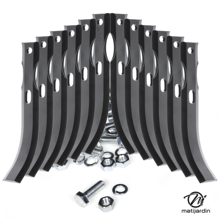 Outils, couteaux de fraises universels réversibles. Type bineur. Longueur : 190 mm