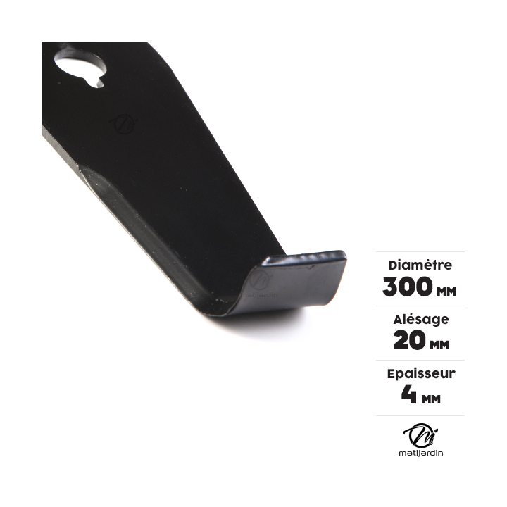 Lame débroussailleuse spéciale ronce. Ø 300 mm. Alésage 20 mm. Epaisseur 4 mm