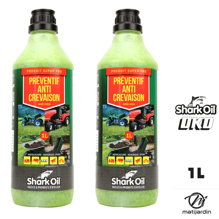 Produit préventif anti crevaison pour roue de tondeuse. Flacon 1 litre