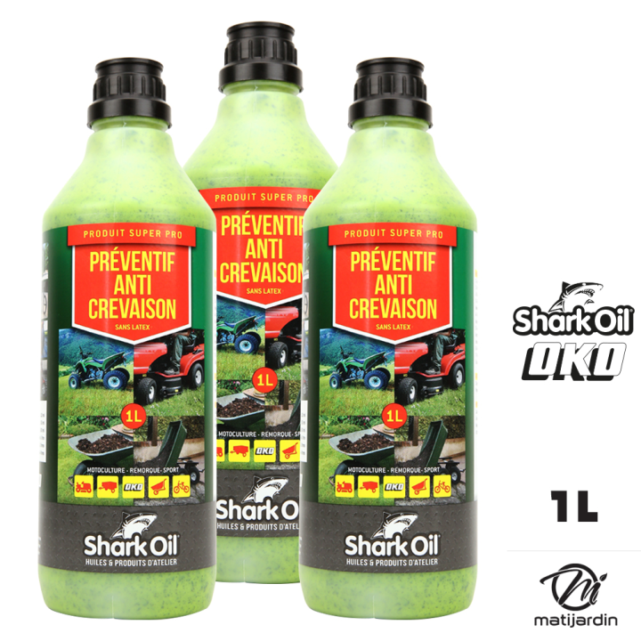 Produit préventif anti crevaison pour roue de tondeuse. Flacon 1 litre