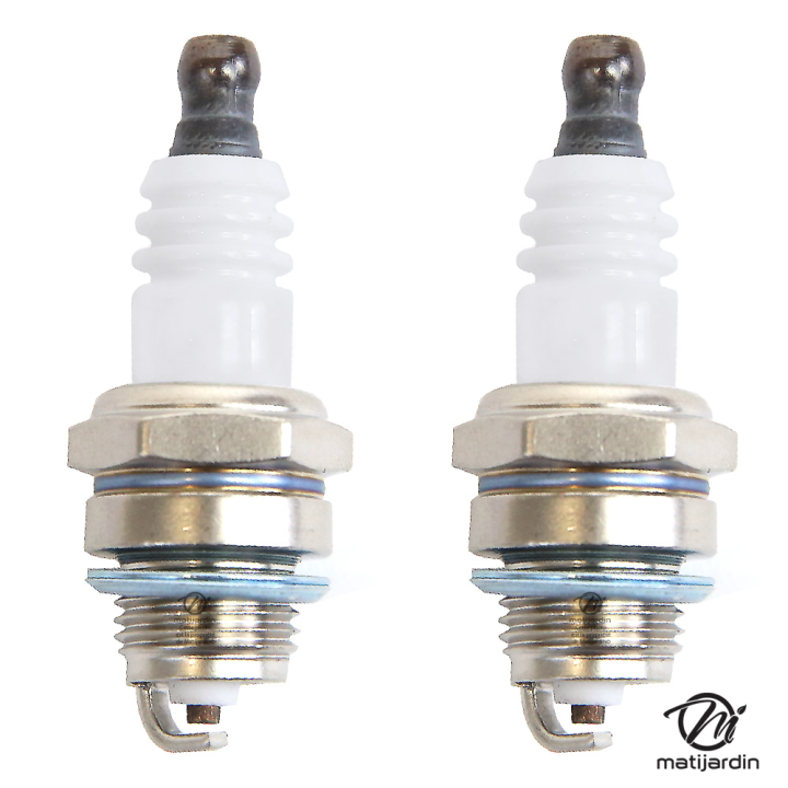 Bougie d'allumage pour débroussailleuse, tronçonneuse. Type NGK BPMR7A. Par 2