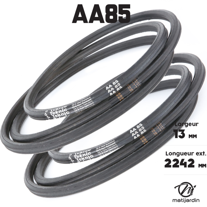 Courroie tondeuse Héxagonale AA85 - 13 mm x 2242 mm