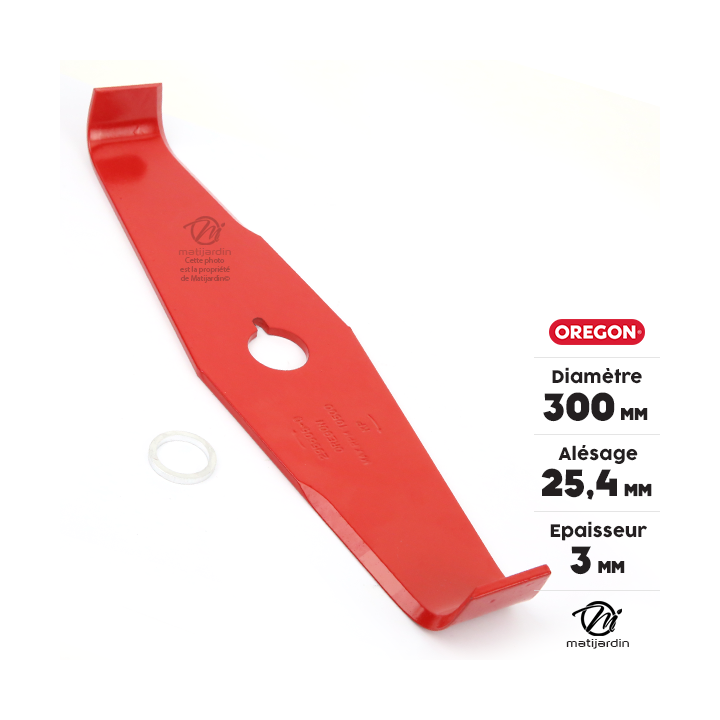 Lame débroussailleuse droite Oregon. Ø 300 mm. Alésage 25,4 mm. Epaisseur 3 mm