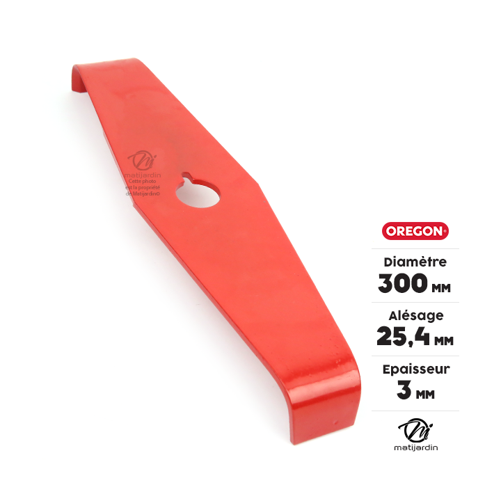 Lame débroussailleuse droite Oregon. Ø 300 mm. Alésage 25,4 mm. Epaisseur 3 mm