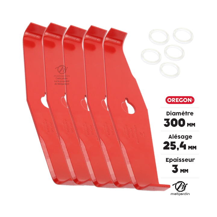 Lame débroussailleuse droite Oregon. Ø 300 mm. Alésage 25,4 mm. Epaisseur 3 mm