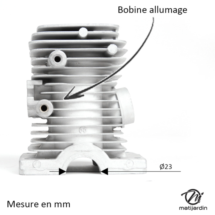 Cylindre piston adaptable pour tronçonneuse Stihl 018, MS180. Diamètre 38 mm