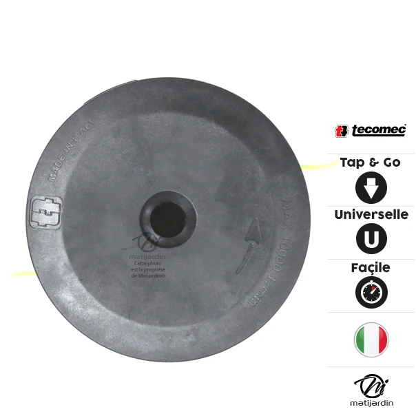 Tête débroussailleuse 2 fils. Tap & Go. Ø 130 mm. Universelle. Tecomec