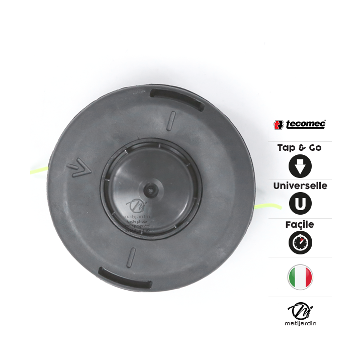 Tête débroussailleuse 2 fils. Tap & Go. Ø 130 mm. Universelle. Tecomec