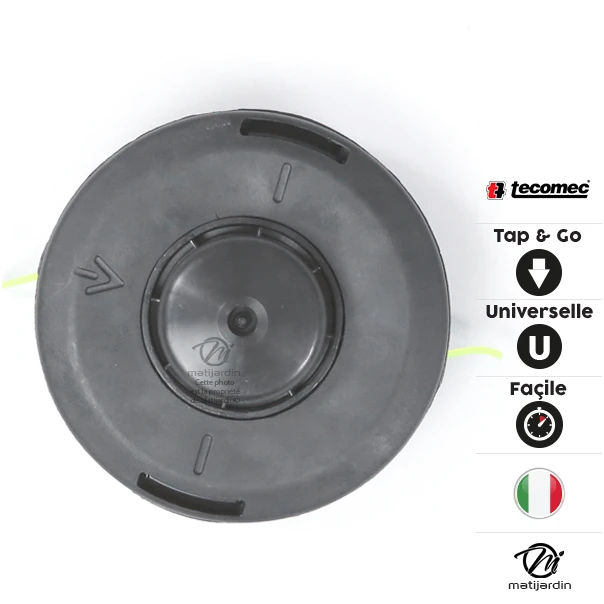 Tête débroussailleuse 2 fils. Tap & Go. Ø 130 mm. Universelle. Tecomec