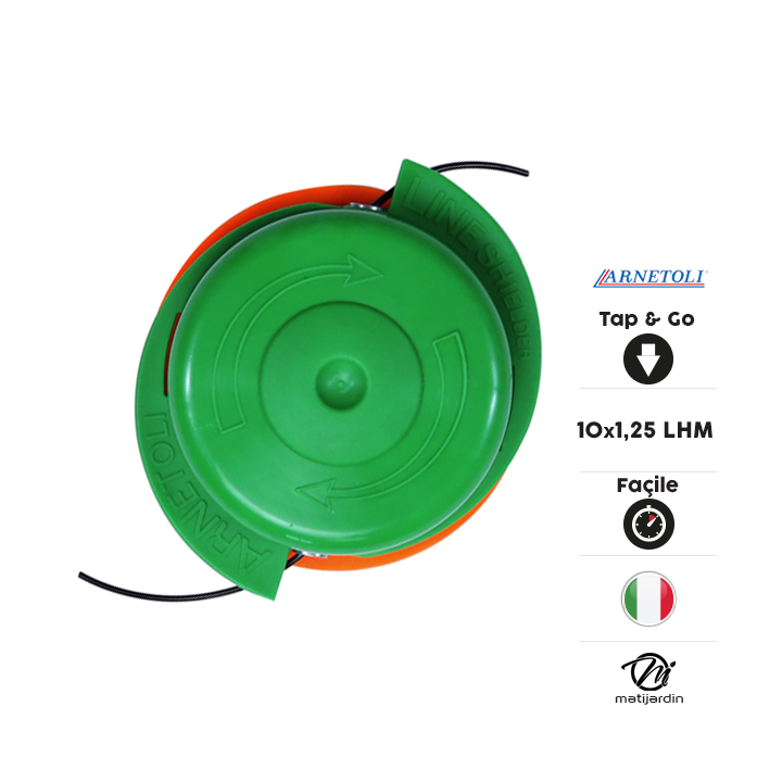 Tête débroussailleuse 2 fils Bump & Go. F 10x1,25. Arnetoli