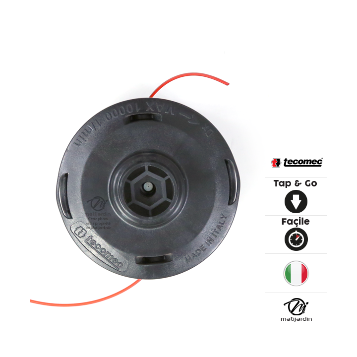 Tête débroussailleuse 2 fils Easy Load. Tap & Go. Ø 109 mm. Automatique. Pour Homelite DA03001/Da03001. Tecomec.