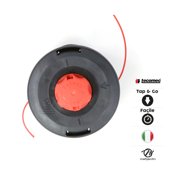 Tête débroussailleuse 2 fils Easy Load. Tap & Go. Ø 109 mm. Automatique. Pour Homelite DA03001/Da03001. Tecomec.