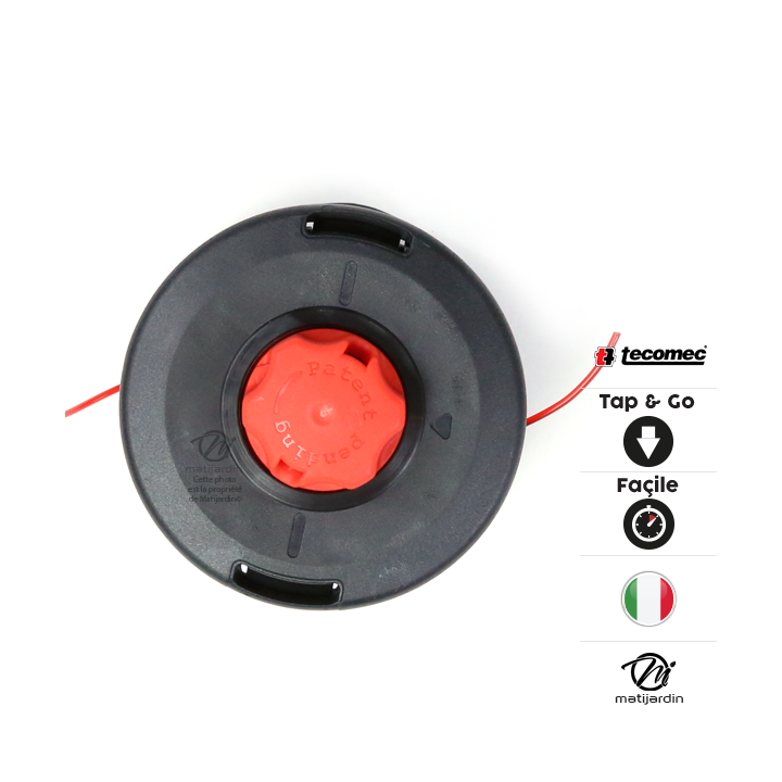 Tête débroussailleuse 2 fils Easy Load. Tap & Go. Ø 109 mm. Automatique. Pour Ryobi 153577. Tecomec.