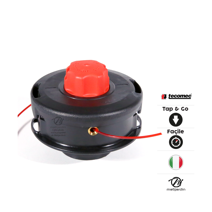 Tête débroussailleuse 2 fils Easy Load. Tap & Go. Ø 109 mm. Automatique. Pour Ryobi 153577. Tecomec.