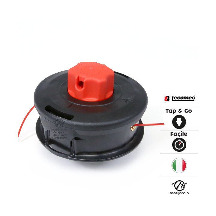Tête débroussailleuse 2 fils Easy Load. Tap & Go. Ø 109 mm. Automatique. Pour Homelite DA03001/Da03001. Tecomec.