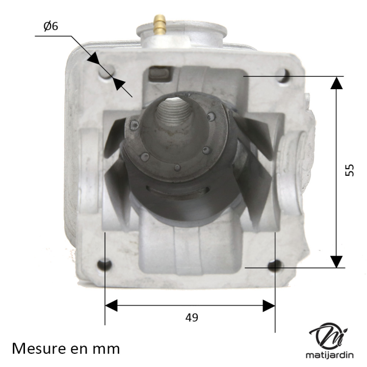 Cylindre piston adaptable pour tronçonneuse Stihl 021, MS210. Diamètre 40 mm