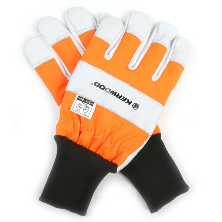 Gants tronçonneuse protection blanc taille 10. Kerwood