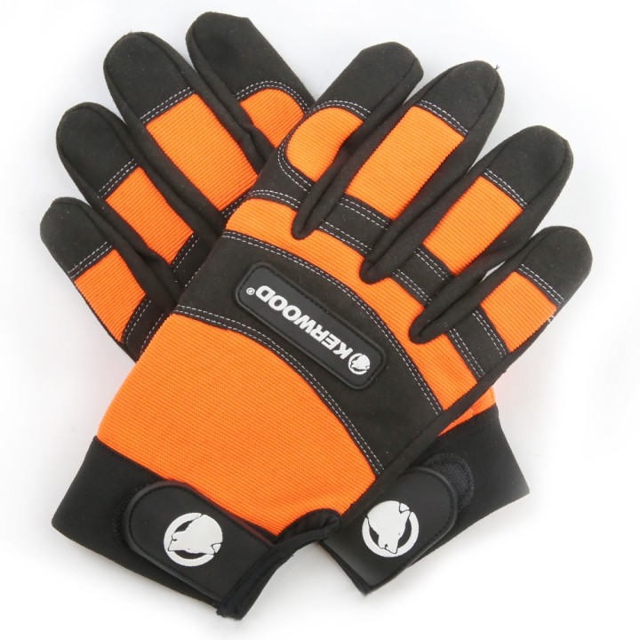 Gants tronçonneuse protection noir taille L. Kerwood. Class 1