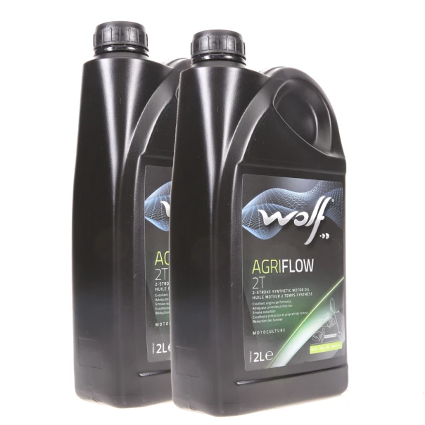 Huile de synthèse moteur 2 temps pour débroussailleuse, tondeuse, tronçonneuse. 2 Litres
