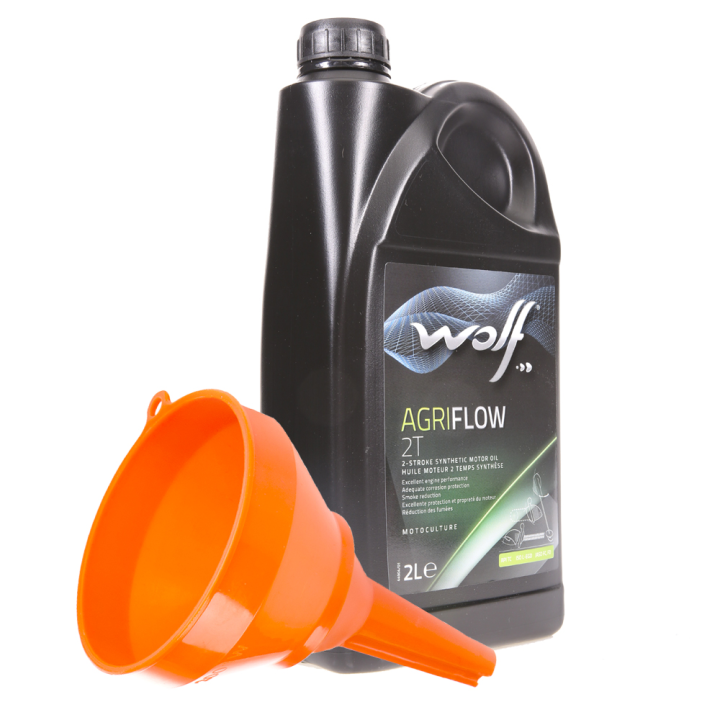 Huile de synthèse moteur 2 temps pour débroussailleuse, tondeuse, tronçonneuse. 2 Litres