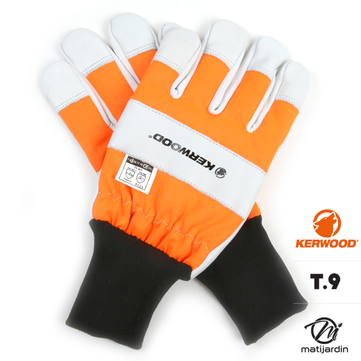 Gants tronçonneuse protection blanc taille 9. Kerwood