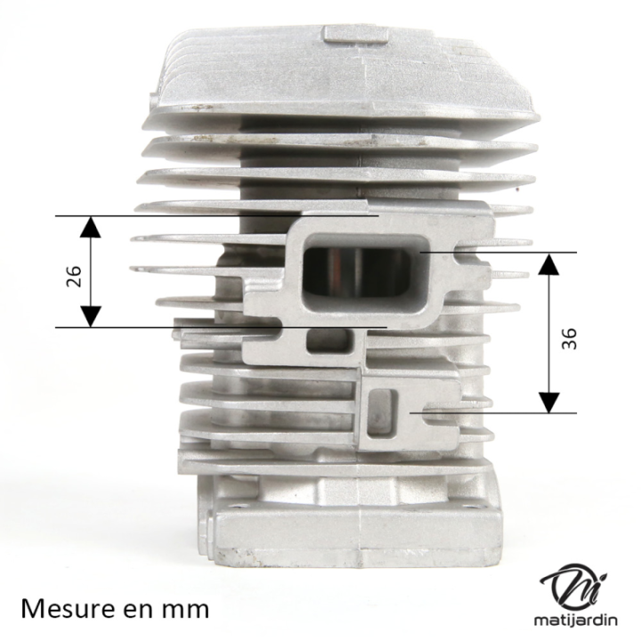 Cylindre piston adaptable pour tronçonneuse Stihl 029, MS290. Diamètre 46 mm